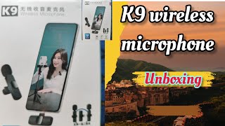 K9 wireless microphone unboxing😎 🔥unboxingyoutube videossearchtrending2024 [upl. by Fremont]