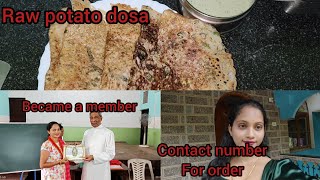 easy and simple Raw potato dosa recipefeeling blessed become a membercontact number for order [upl. by Nho663]