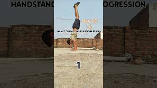 Day 23 Handstand pushups Progression music song TenuSangRakhna tenusangrakhnachallenge lyrics [upl. by Etiuqram]