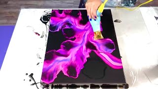 571  My FAVORITE Pink Videos Acrylic Pouring Blow Outs [upl. by Ab]