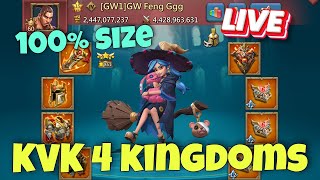 Lords Mobile  FIRST KVK LIVE ON STRONGEST ACCOUNT IN GAME 100 SIZE BOOST LETS GO [upl. by Mercer720]