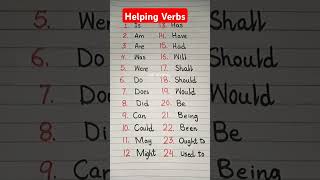 Helping Verbs shorts verbs helpingverb youtubeshorts [upl. by Lorene]