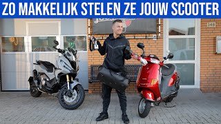 ZO MAKKELIJK STELEN ZE JOUW SCOOTER [upl. by Nalahs337]