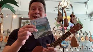 Ukulele Strings  What’s the difference Nylgut Flurocarbon explained at Aloha City Ukes [upl. by Orvah]