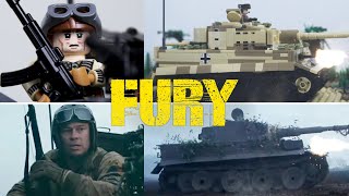 Lego World War 2 The Fury vs Tiger Tank SIDE BY SIDE version [upl. by Bills205]