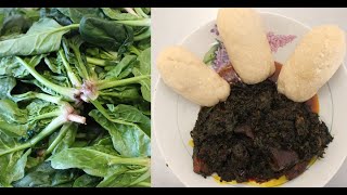 comment cuisiner du eru aux épinards  camerounian dish [upl. by Notwen]