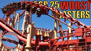 Top 25 WORST Roller Coasters in the World [upl. by Raimund]