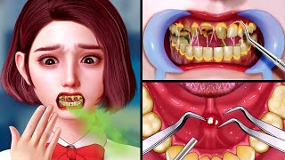 ASMR Dental Cleaning Procedures Teeth Cleaning and Tonsil Stones Removal  Dental Hygiene [upl. by Adara271]