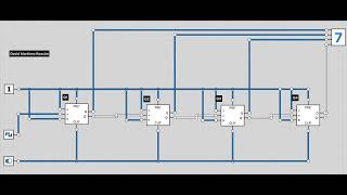 Simulación de un contador asíncrono de 4 bits con un FFJK [upl. by Eirok]