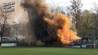 BSG Chemie Leipzig 22 BSG Wismut Gera 01122018  Choreos Pyro amp Support [upl. by Rowland]