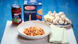 BARILLA SG  Penne with Chicken Mushroom and Tomatoes [upl. by Eillime36]