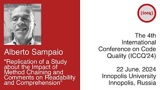 Alberto Sampaio Replication of a Study about the Impact of Method Chaining and Comments on [upl. by Doomham455]