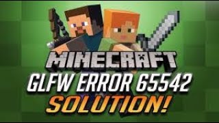 MINECRAFT GLFW ERROR FIX 10000 WORKING TRIKS ON PC [upl. by Acirretal477]