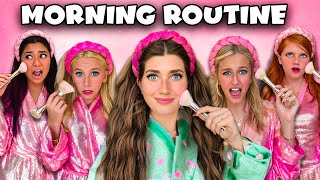 i MADE MY 6 SiSTERS COPY MY MORNiNG ROUTiNE fighting 😳 [upl. by Tannenwald]