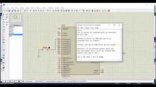 Setting the Internal pull up resistor Atmega16 [upl. by Nauqaj521]