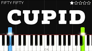 FIFTY FIFTY  Cupid  EASY Piano Tutorial [upl. by Sharron173]