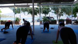 Pilates class on retreat in Greece [upl. by Attenahs]