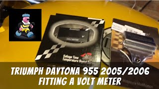 How to fit  wire  install a volt meter on a Triumph Daytona 955i 20052006 [upl. by Ladiv]