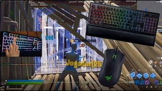 Razer Ornata Chroma ASMR Chill🤩Satisfying Keyboard Fortnite 160 FPS Box Fight [upl. by Jabez]