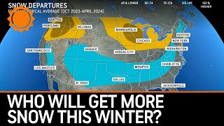 Winter Forecast 2324 Who Will Get More Snow This Winter  AccuWeather [upl. by Parish]