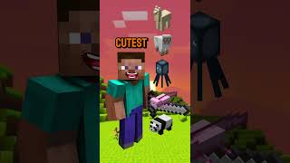 🦊🐑MİNECRAFT WHİCH İS THE CUTEST ANİMAL🐼🦙 shorts minecraft [upl. by Ilrebma]