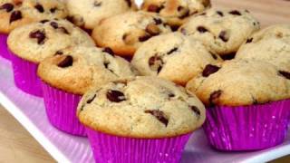 How to Make Homemade Chocolate Chip Muffins recipe  Laura Vitale  Laura in the Kitchen Ep 90 [upl. by Sera]