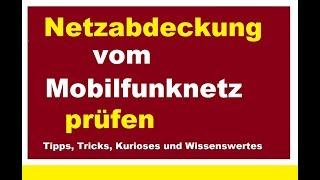 Netzabdeckung online prüfen 4Gde Mobilfunknetz Mobilfunkanbieter Vodafone o2 TMobile [upl. by Aicssej]