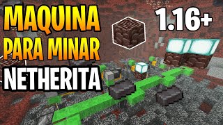 Minecraft Bedrock Maquina Tuneladora Lanza TNT Para Minar Netherite 116 [upl. by Aihsenat82]