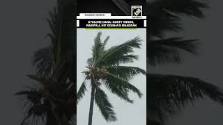 Cyclone Dana makes landfall Gusty winds rainfall hit Odisha’s Bhadrak [upl. by Morgenthaler783]