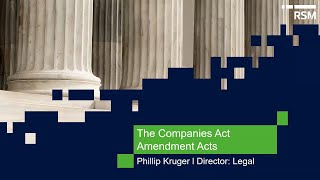 Unpacking the Companies Act Amendment Bill [upl. by Atnohs982]