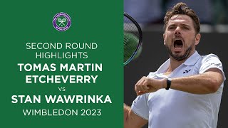 Tomas Martin Etcheverry vs Stan Wawrinka  Second Round Highlights  Wimbledon 2023 [upl. by Dirfliw648]