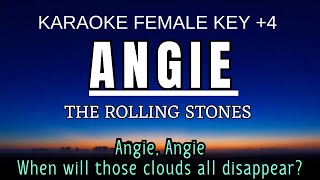 The Rolling Stones  Angie Karaoke Female Key Nada Wanita 4 E mayor [upl. by Gearhart335]