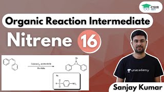 Organic Reaction Intermediate16  Nitrene  CSIR NET GATE  CSIR Chemistry 2021  Sanjay Kumar [upl. by Nnyw]