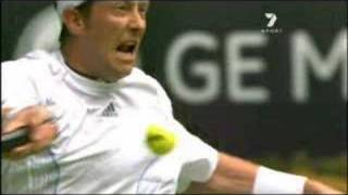 Jonas Bjorkman  Slow Motion Topspin Forehand [upl. by Veronike781]