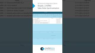 60 Second Integration Demo  Shopify  SYSPRO Order Synchronisation bpa softwareintegration [upl. by Mooney]