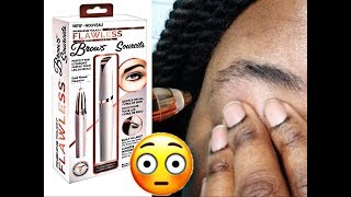 Finishing Touch Flawless Brows review shaping tutorial on fully grown eyebrows This really works [upl. by Pernas]