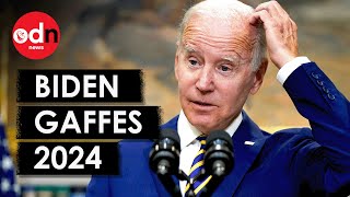 Joe Bidens Most Awkward Gaffes of 2024 [upl. by Adnorrehs]