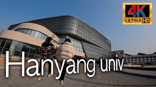 Walk in Korea  Hanyang University campus tour  POV  No Music  4K [upl. by Akimot]