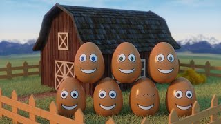 Learning Colors and Numbers Song  Colorful Eggs on the Farm [upl. by Conan579]