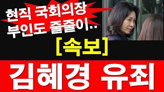 속보 경기도 법카 유용 김혜경 유죄 벌금 150만 원 현직 국회의장 부인도 줄줄이 레지스탕스TV 정광용TV [upl. by Yellat]