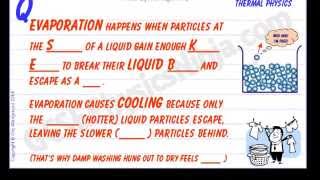 GCSE Physics  Evaporation and Particles [upl. by Travers218]