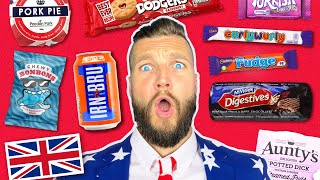 Americans Try BRITISH Snacks For The FIRST TIME [upl. by Jammal]