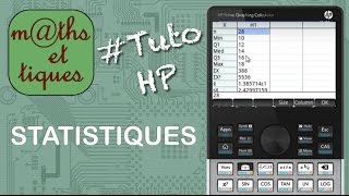 STAT  Afficher les caractéristiques statistiques  Tutoriel HP Prime [upl. by Adnolay]