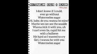 Watermelon sugarxSeaside song lyrics harrystyles songlyrics shorts viral lyrics ytshorts yt [upl. by Alarice113]