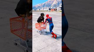 GTA V  কে সবথেকে শক্তিশালী 💪 Spiderman Vs Venom 🔥 shorts spiderman gta [upl. by Faro822]