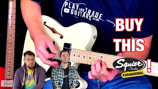 Squier Paranormal Cabronita Thinline Telecaster Review  DEMO 🚨 BUY THIS GUITAR🚨 RAW REACT Ep 2 [upl. by Reilamag]