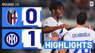 BOLOGNAINTER 01  HIGHLIGHTS  Bisseck seals narrow Inter win  Serie A 202324 [upl. by Duvall]