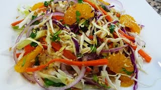 Receta Ensalada China de Repollo how to cook chinese [upl. by Aivekal34]