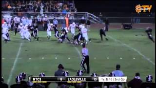 Eagleville RB Chris Hale eludes defenders en route to a 61 yd TD rush [upl. by Adnorrahs]