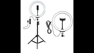 HOW TO ASSEMBLE INSTALL RING LIGHT ON TRIPOD STAND WITH PHONE HOLDER [upl. by Orly146]